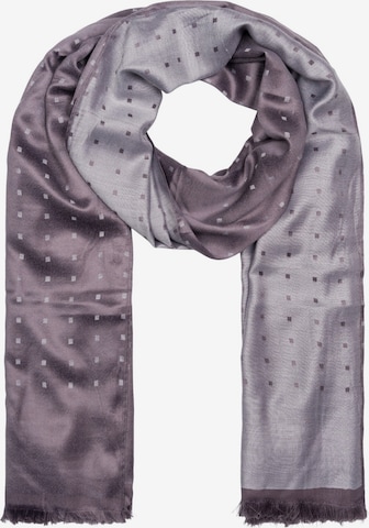 styleBREAKER Schal 'Edler Schal mit Quadratischem Muster' in Grau: Vorderseite