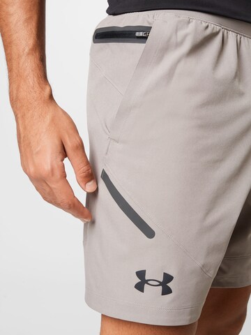 UNDER ARMOUR Regular Workout Pants in Grey