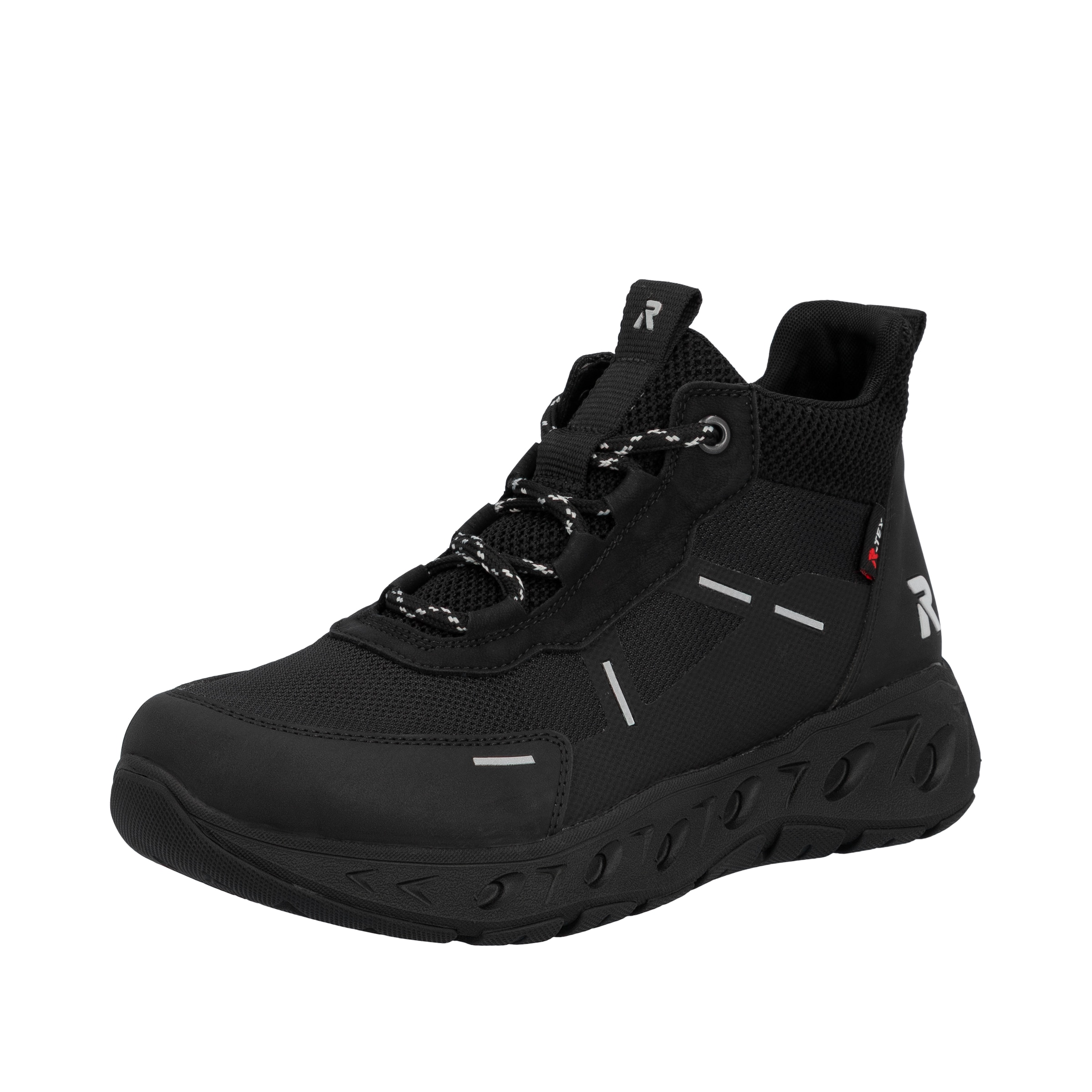 Rieker High-Top Sneakers in Black: front