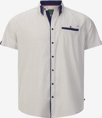 Charles Colby Comfort fit Button Up Shirt ' Duke Leonard ' in White: front