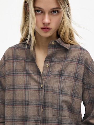 Pull&Bear Bluse in Braun