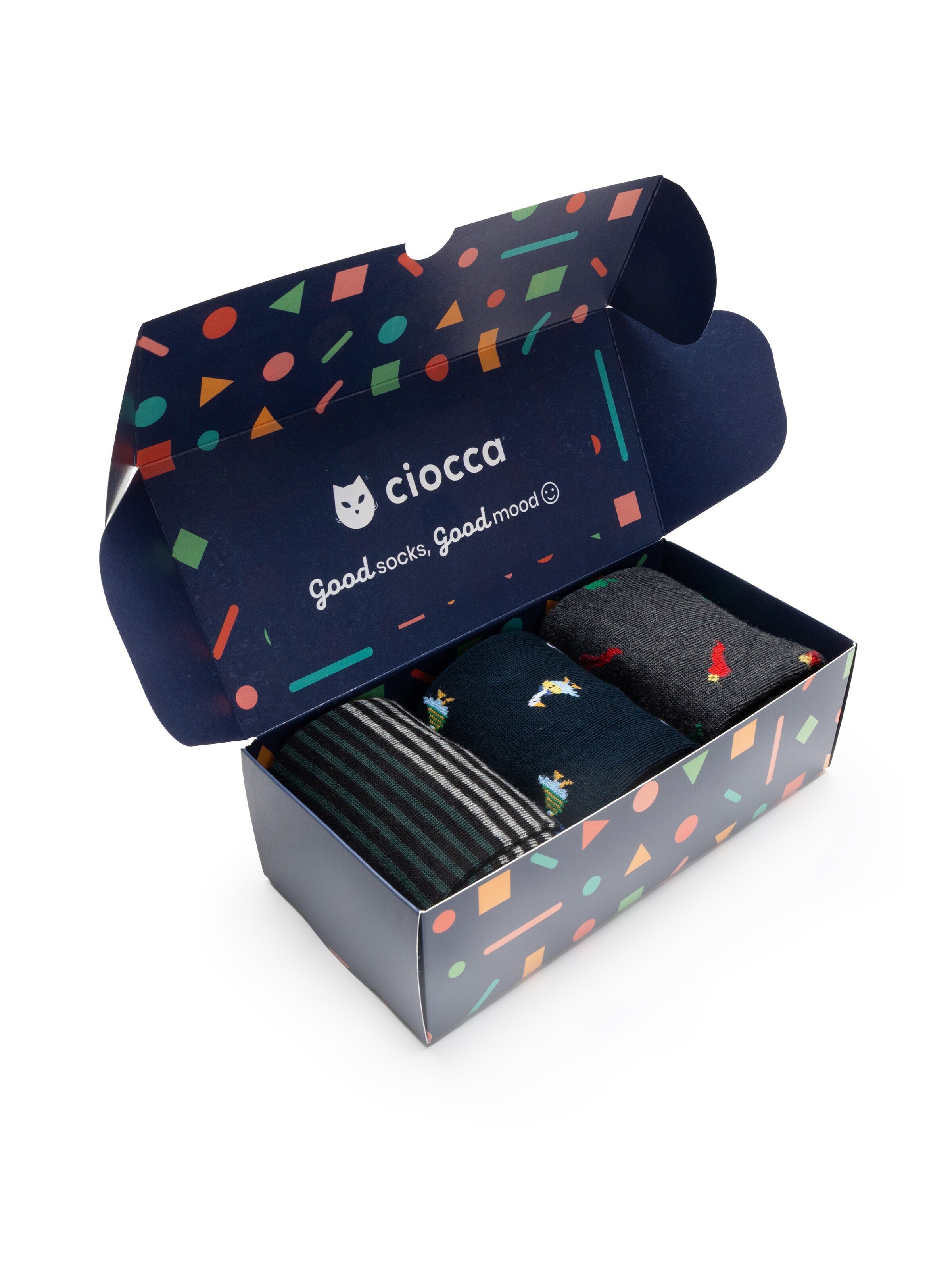 Gambaletto '3 Pack Calze Lunghe Fantasia - Confezione Regalo - Ciocca' di Ciocca in rosa