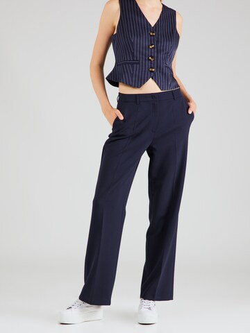 s.Oliver BLACK LABEL Loose fit Trousers with creases in Blue: front