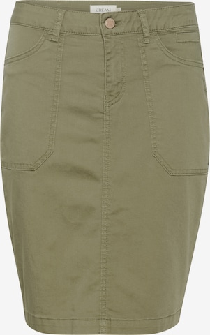 Cream Skirt 'Ann' in Green: front