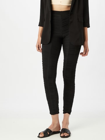 CLUB L LONDON Skinny Leggings in Zwart: voorkant