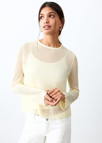 MANGO TEEN Pullover 'Perla' in Gelb: Vorderseite