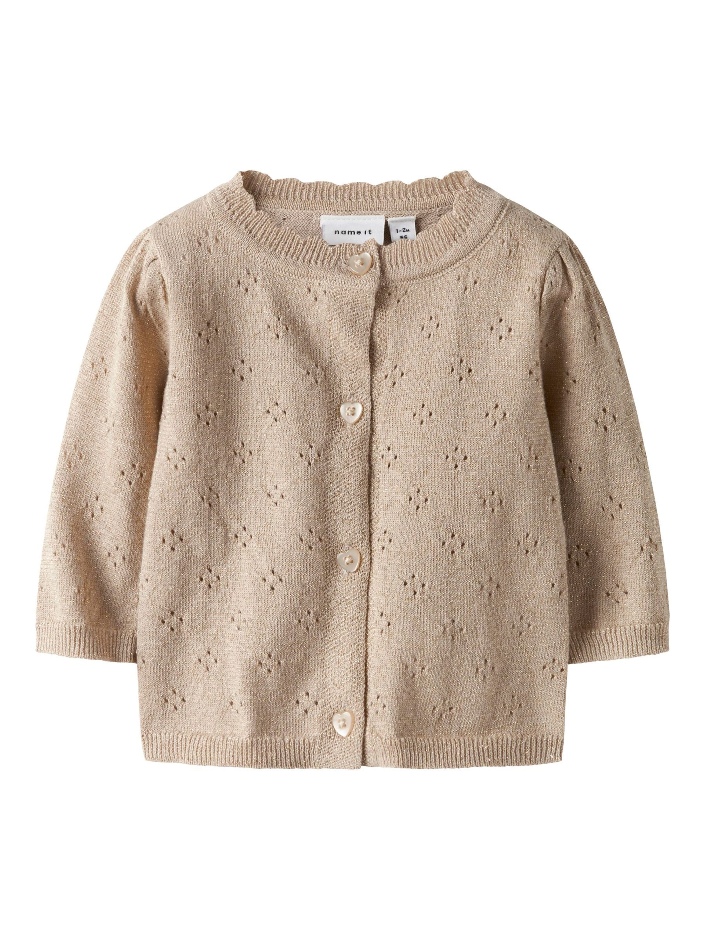 NAME IT - Cárdigan en beige: frente