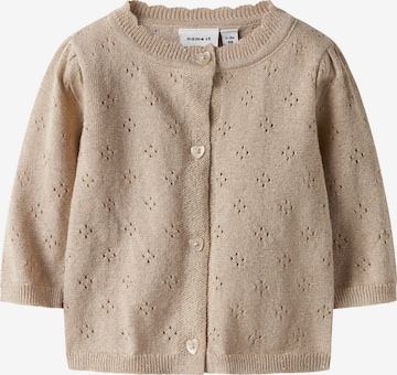 NAME IT Knit Cardigan in Beige: front