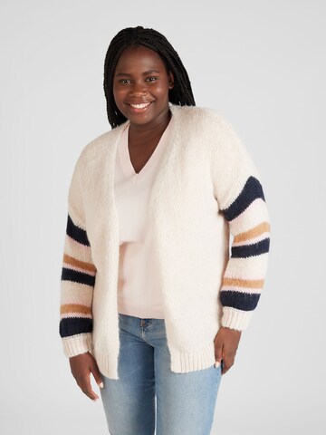 Cardigan 'CHOCA' EVOKED en blanc : devant