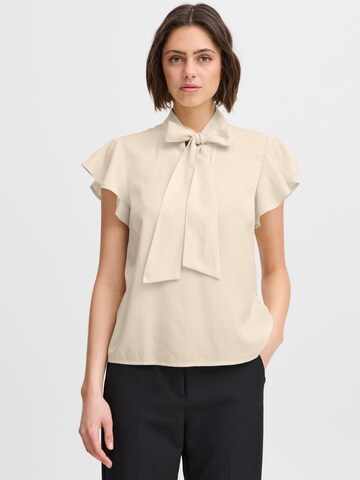 ICHI - Blusa 'Stinea' en beige: frente