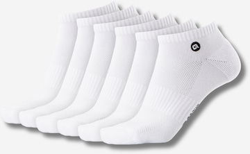 Chaussettes QOLONIA en blanc : devant