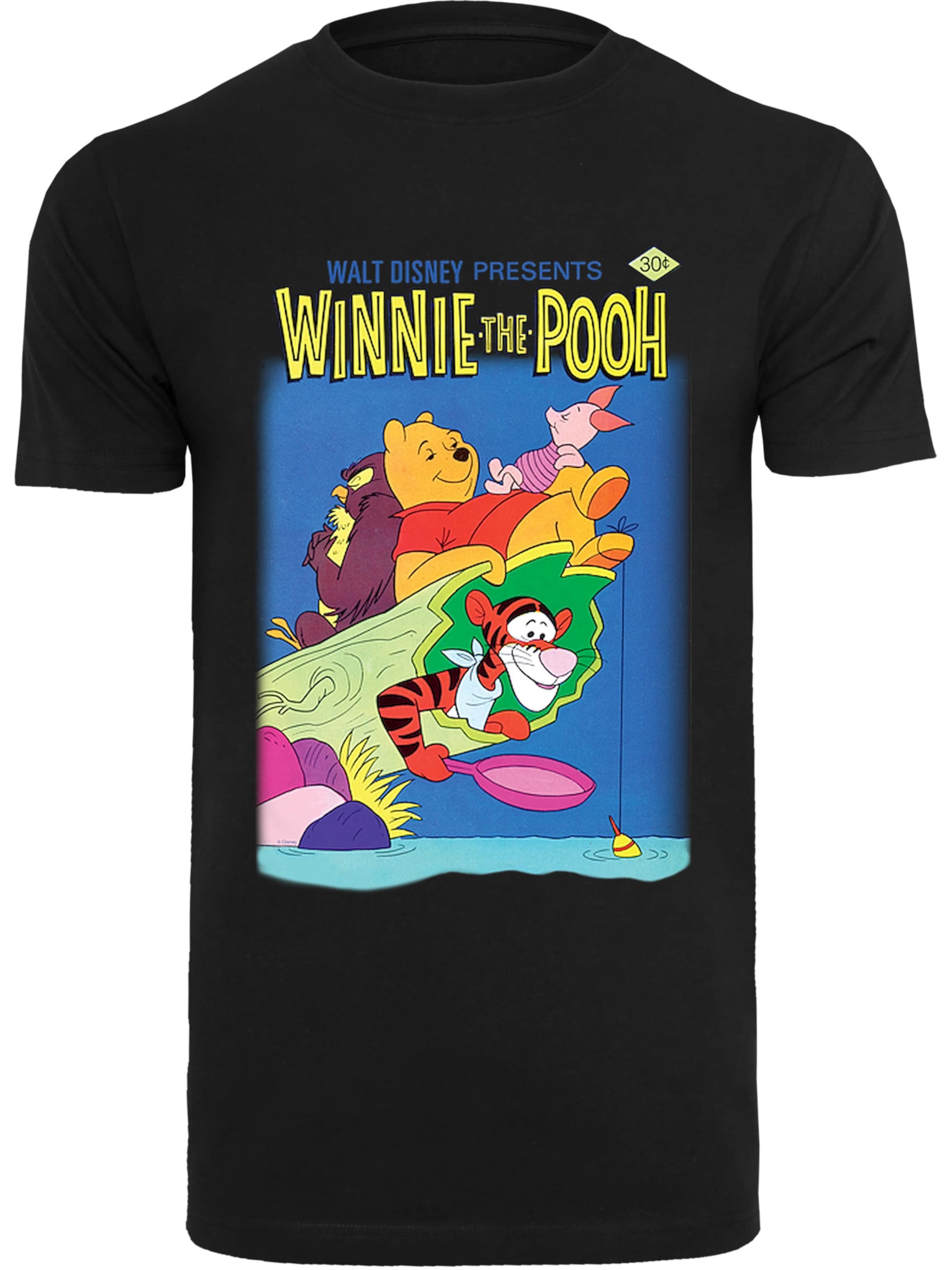 F4NT4STIC Shirt 'Winnie The Pooh Poster' in Black: front