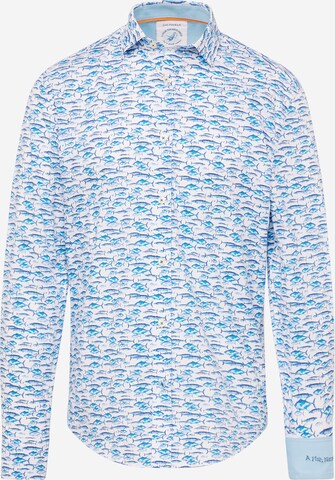 A Fish named Fred Regular fit Button Up Shirt in Blue: front