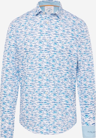 A Fish named Fred Regular fit Button Up Shirt in Blue: front