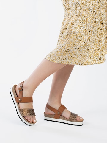 Bayton Sandal 'Almeria' i brun: framsida