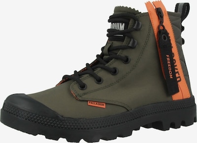Palladium Boots 'Pampa' in grün / orange, Produktansicht