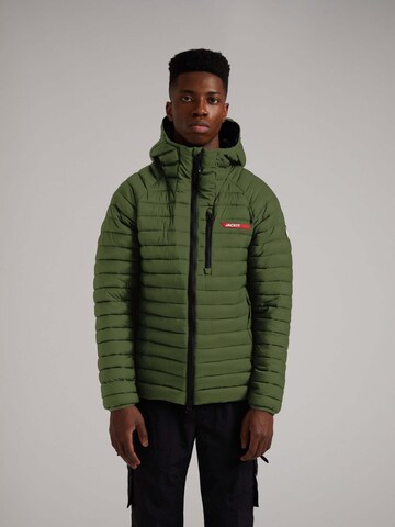 JACK1T Outdoor jacket ' SATEL1TE Kapuzen-Daunenjacke 2.0 ' in Red: front