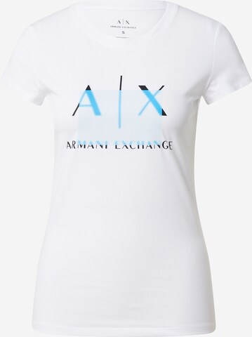 Tricou 'LYTKA' de la ARMANI EXCHANGE pe alb: față