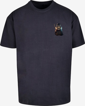 F4NT4STIC Shirt 'Wizard Cat' in Grijs: voorkant