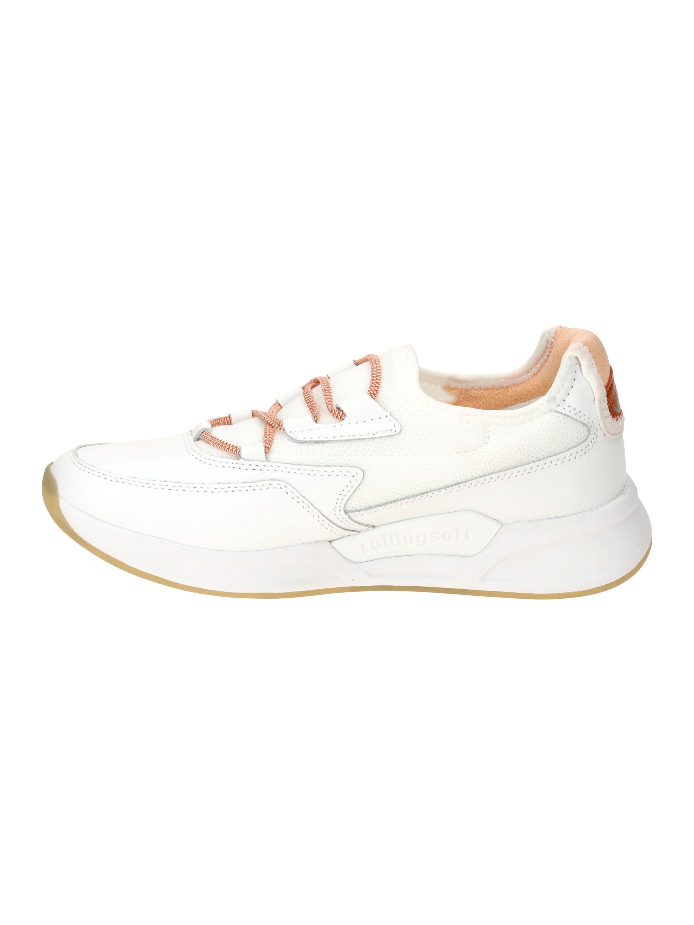 GABOR Slippers 'Gabor RollingSoft Slipper Schuhe weiß orange 66.951.51' in White: front