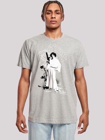 F4NT4STIC T-Shirt 'Leia Weapon' in Grau: Vorderseite