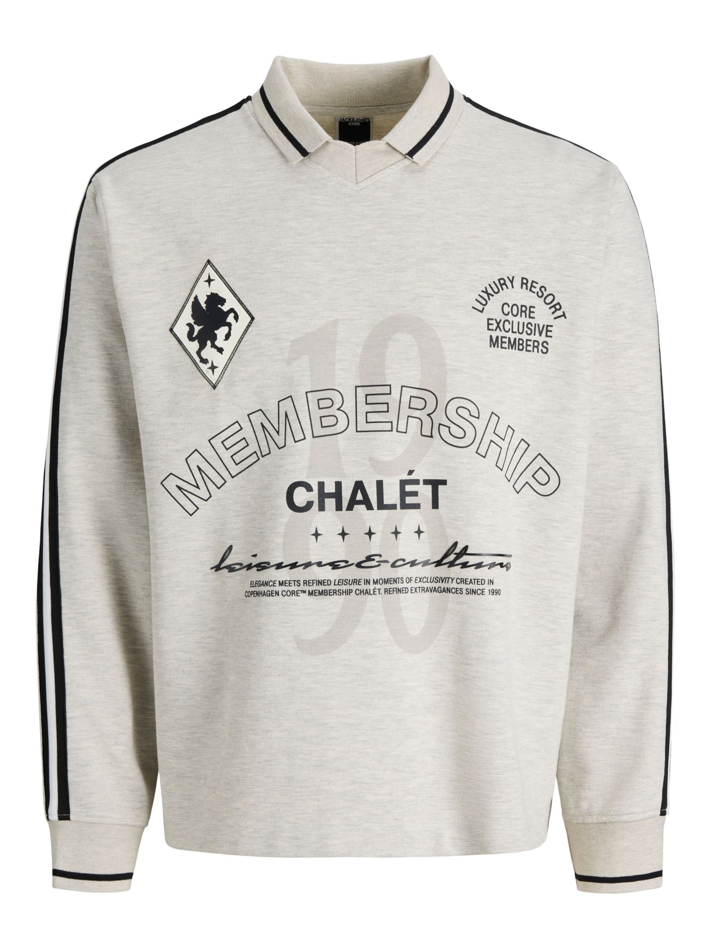 JACK & JONES - Sudadera en blanco: frente