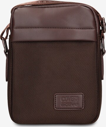 Borsa a tracolla 'Borsa a Tracolla Uomo Vegan Leather con Zip' di Coveri Collection in marrone: frontale