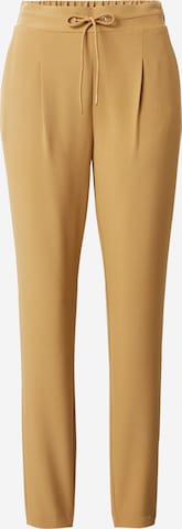 VERO MODA Tapered Pleated Pants 'CARLA' in Brown: front