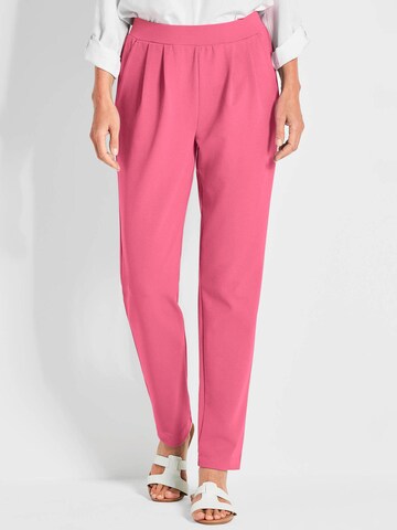 Goldner Regular Pleat-front trousers 'Sara' in Pink: front