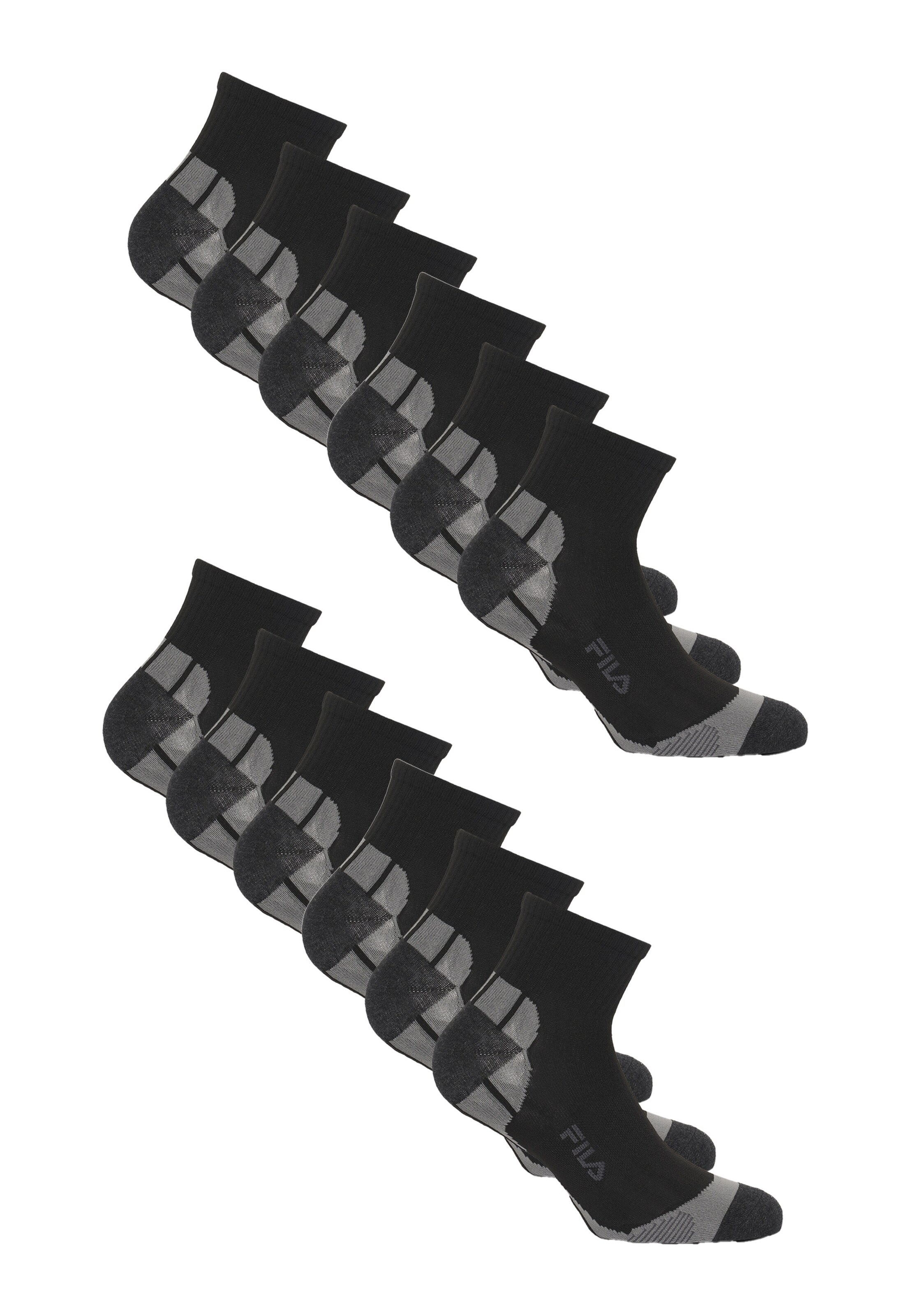 FILA Athletic Socks in Black: front