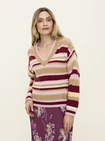 Odd Molly Pullover 'You Make Me Warm' in Beige: Vorderseite