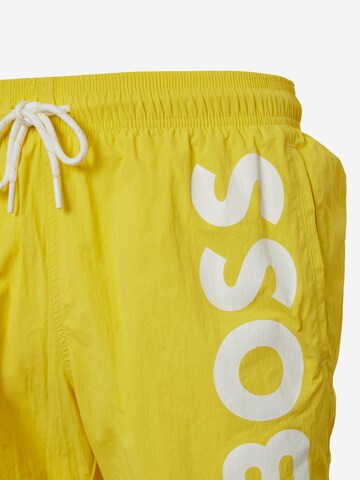 BOSS Black Swimming shorts 'Octopus' in Yellow