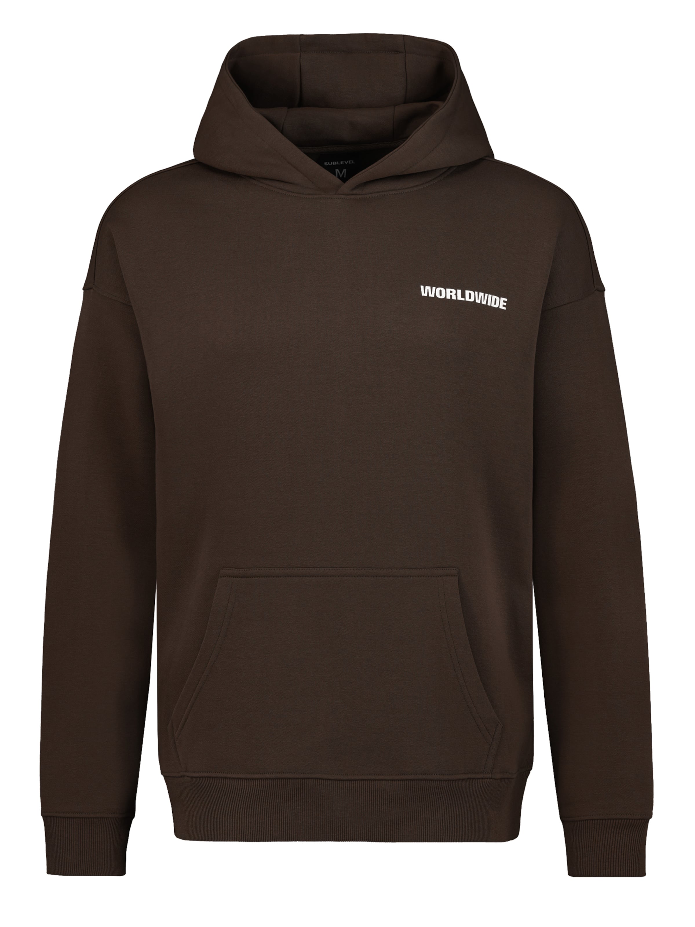 Sublevel Sweatshirt 'Worldwide' in Bruin: voorkant