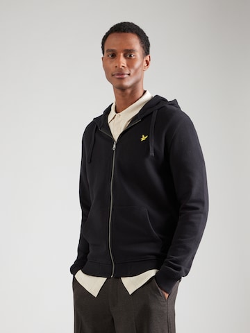 Lyle & Scott Кофта на молнии 'Football World' в Черный: спереди