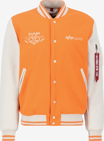 ALPHA INDUSTRIES Kurtka przejściowa 'Varsity Air Force' w kolorze pomarańczowy: przód