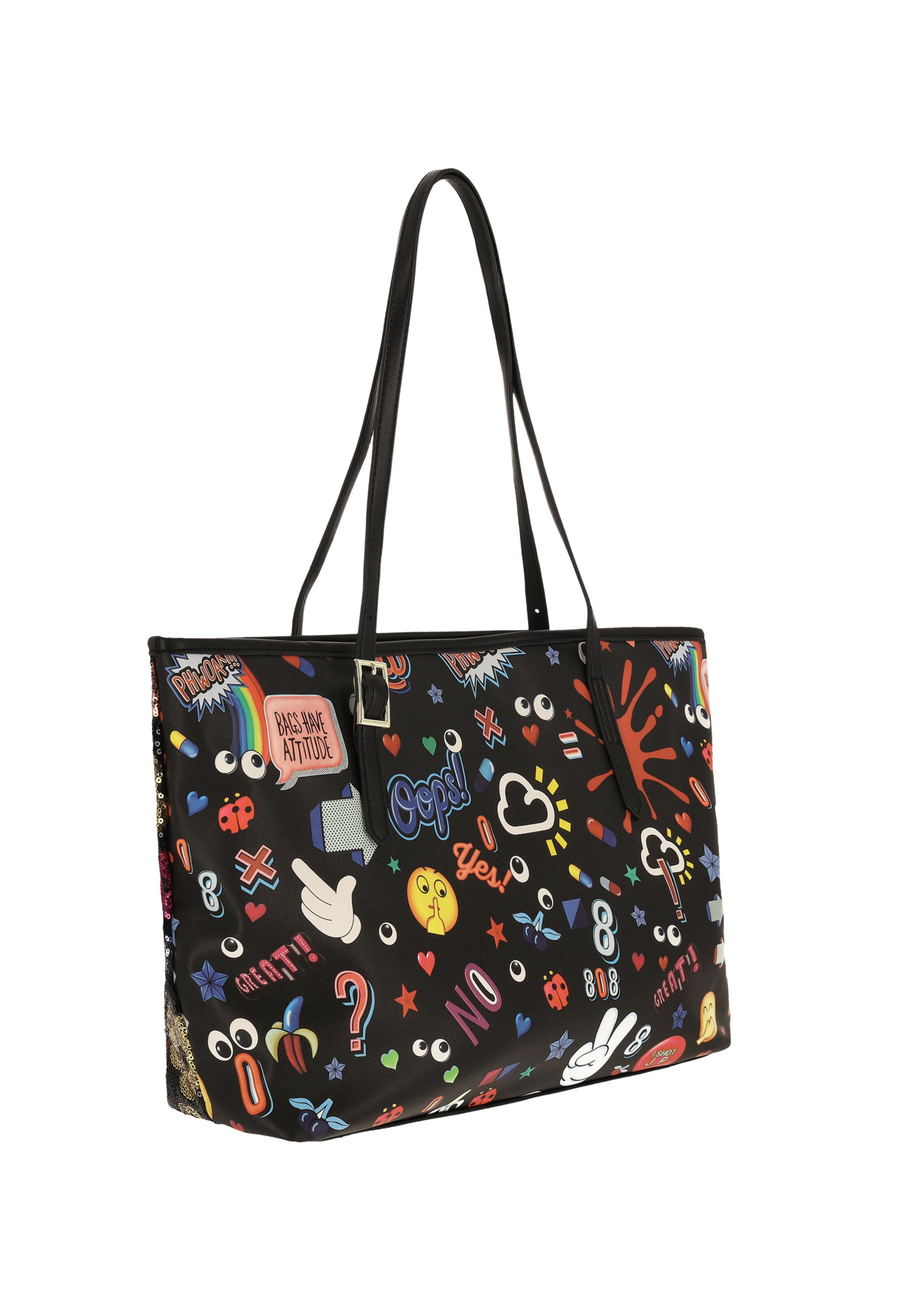 MYMO - Shopper 'Pop Eyetheme' em preto