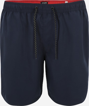 Shorts de bain Jack & Jones Plus en bleu : devant