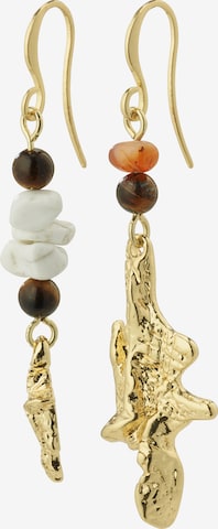 Boucles d'oreilles ' Flow ' Pilgrim en or : devant