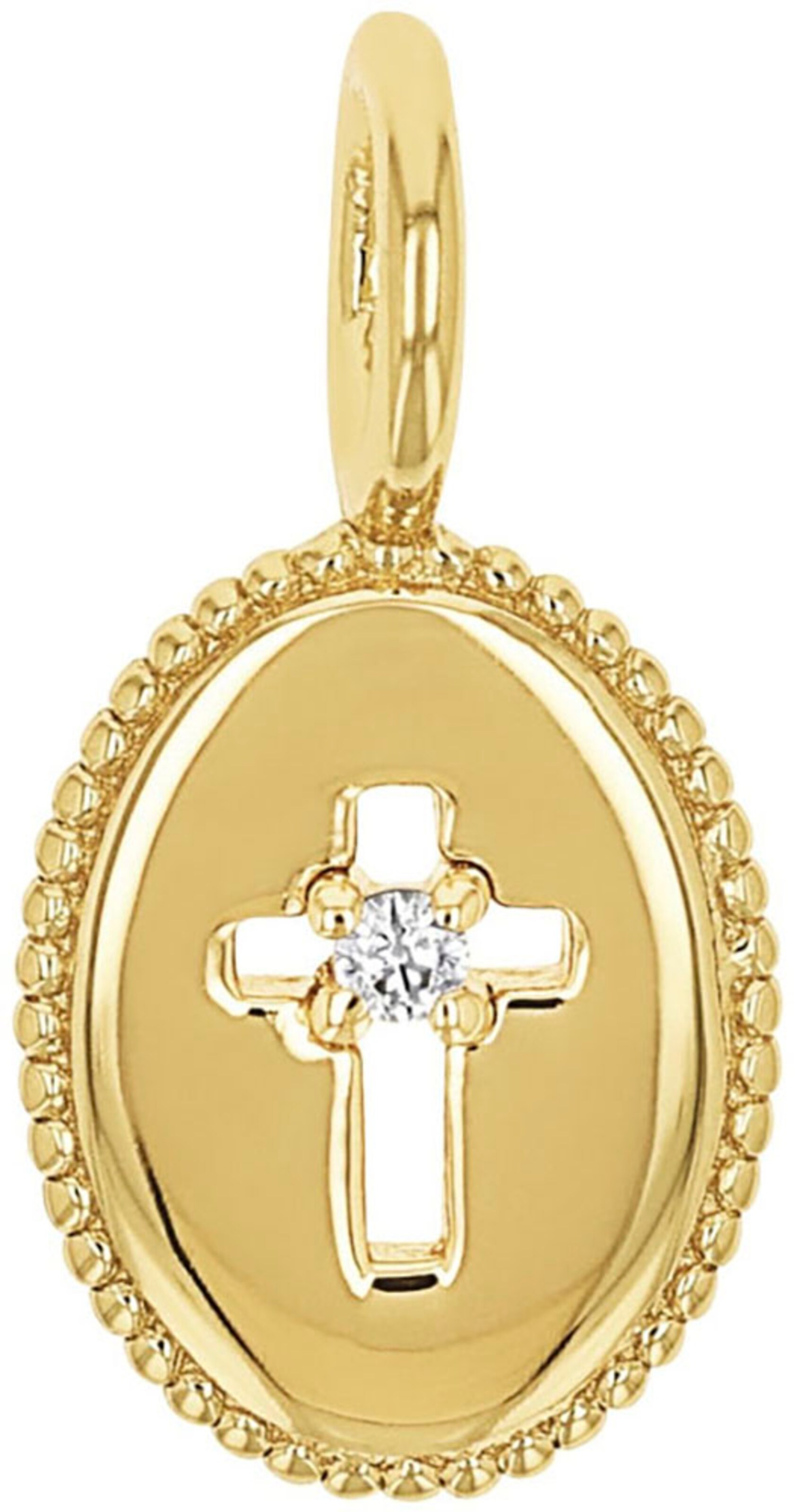 AMOR Pendant in Gold: front