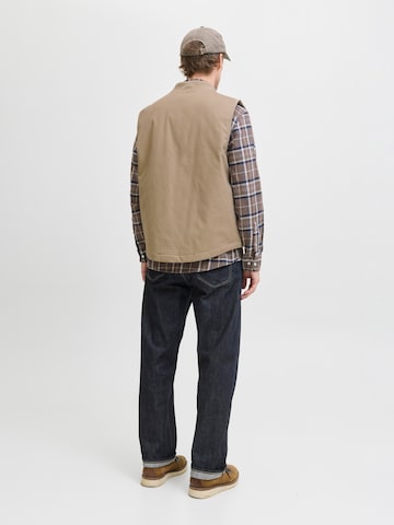 Gilet 'JJEDover' JACK & JONES en beige