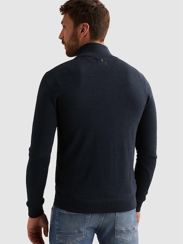 PME Legend Tröja 'Cardigan with zipper closure and stand-up collar' i blå