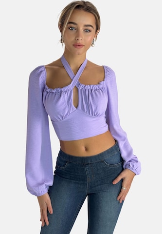 Elara Bluse i lilla: forside