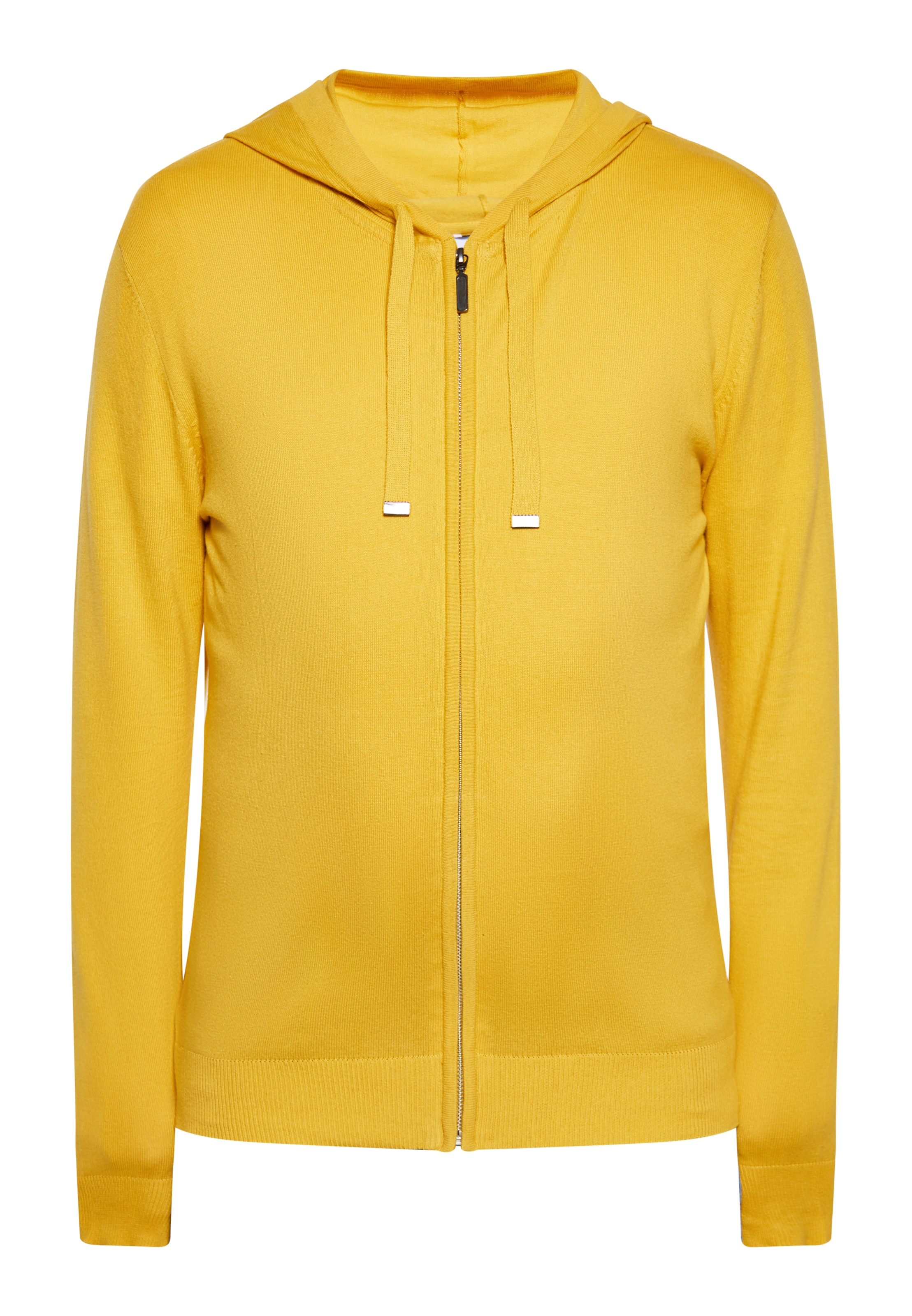 MO Πλεκτή ζακέτα σε κίτρινο: μπροστά