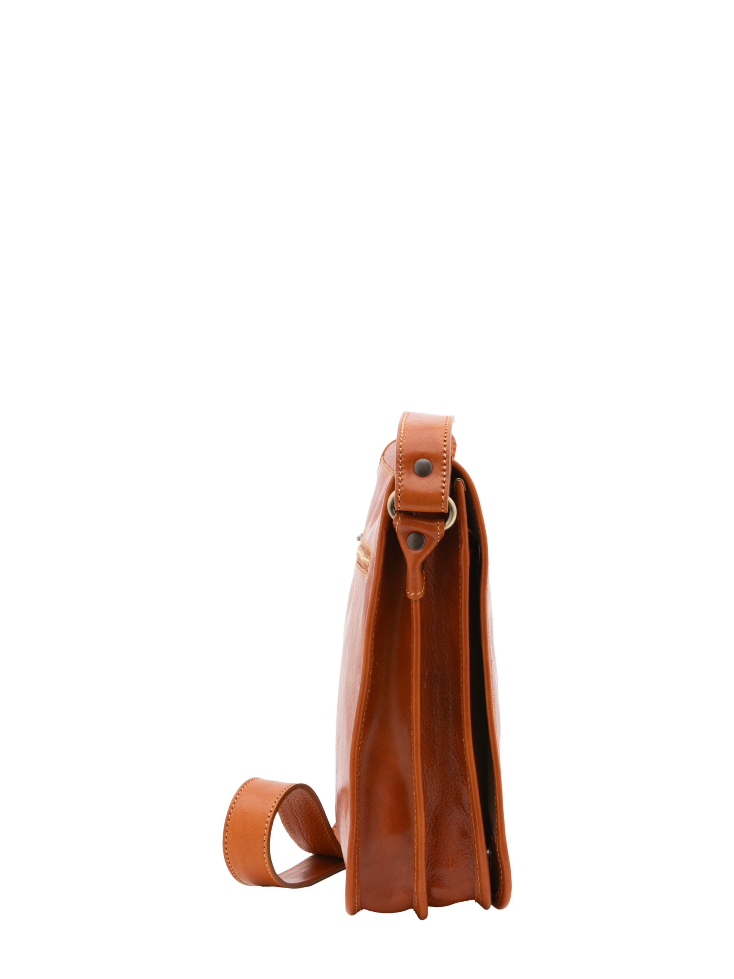 Borsa a tracolla 'Borsa a tracolla uomo vera pelle con chiusura calamita - Made in Italy' di I Fratelli in beige