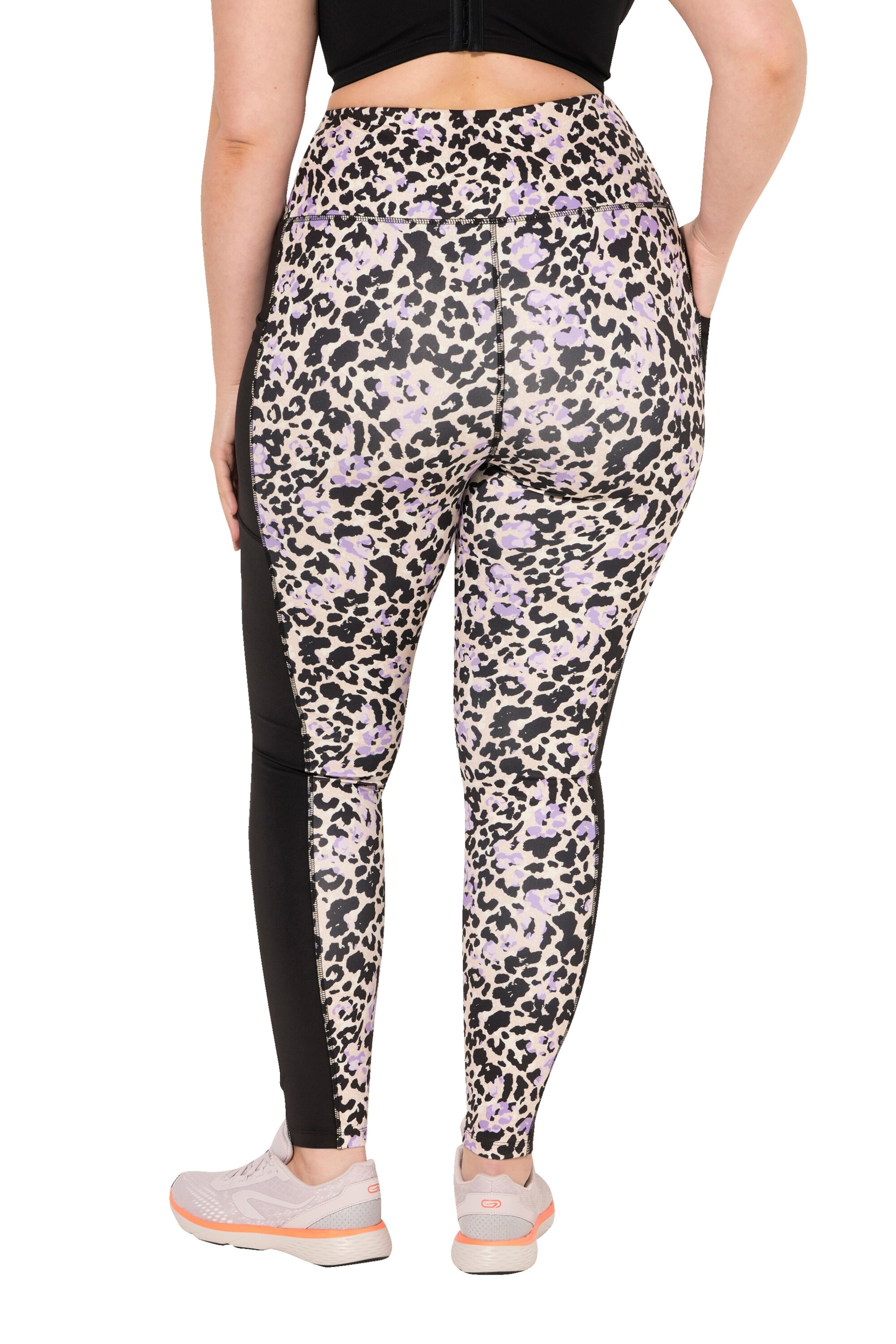 Ulla Popken Skinny Sports trousers in Black