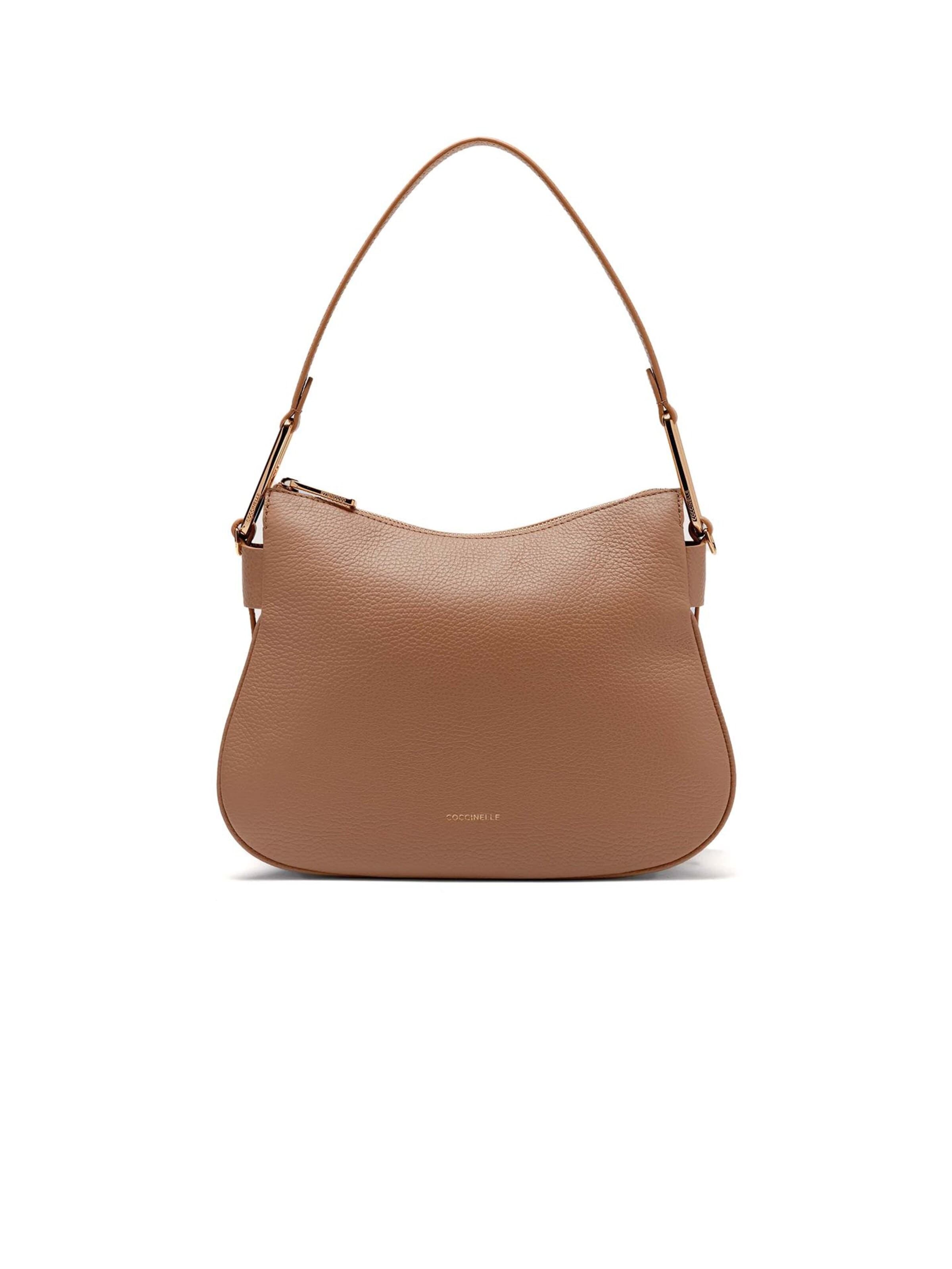 Sac bandoulière 'Coccinelle Magie Soft Handbag Grained Leather' Coccinelle en beige : devant
