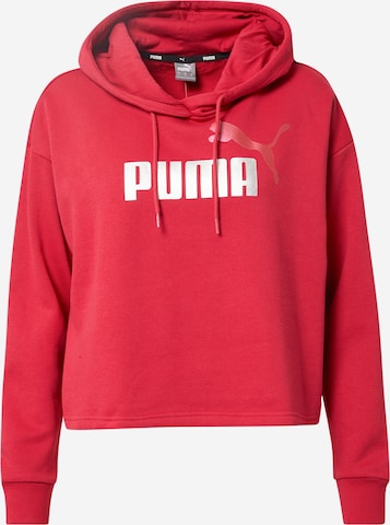 PUMA Sportovní mikina – červená: přední strana