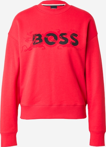 BOSS Black Sweatshirt 'Econa' in Rood: voorkant