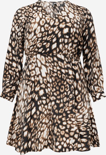 Vero Moda Curve Haljina 'Josie Rika' u svijetlosmeđa / crna / prljavo bijela, Pregled proizvoda
