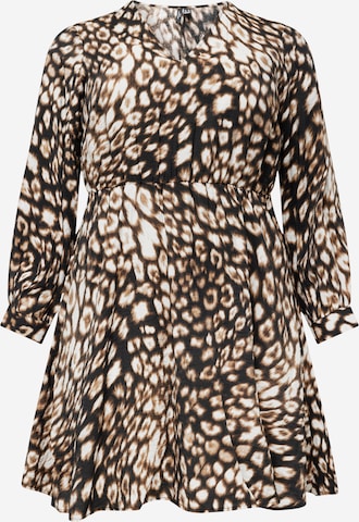 Vero Moda Curve Dress 'Josie Rika' in Brown: front